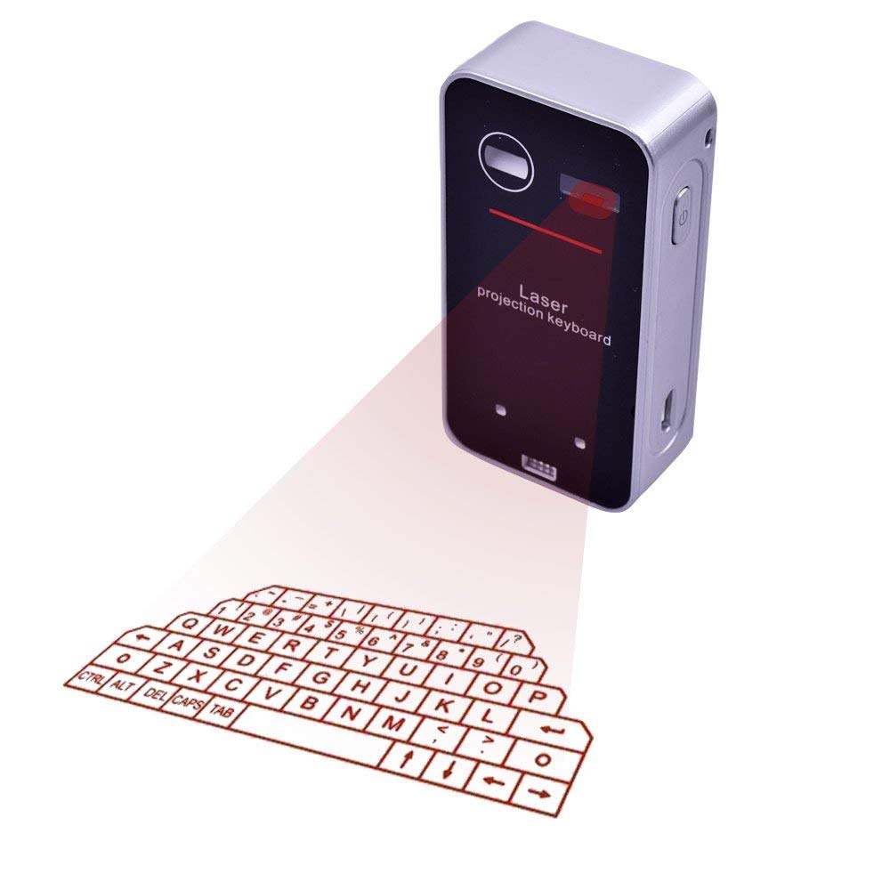 Microware Bluetooth Wireless Laser Projection Virtual Keyboard Portable Full Size Keypad